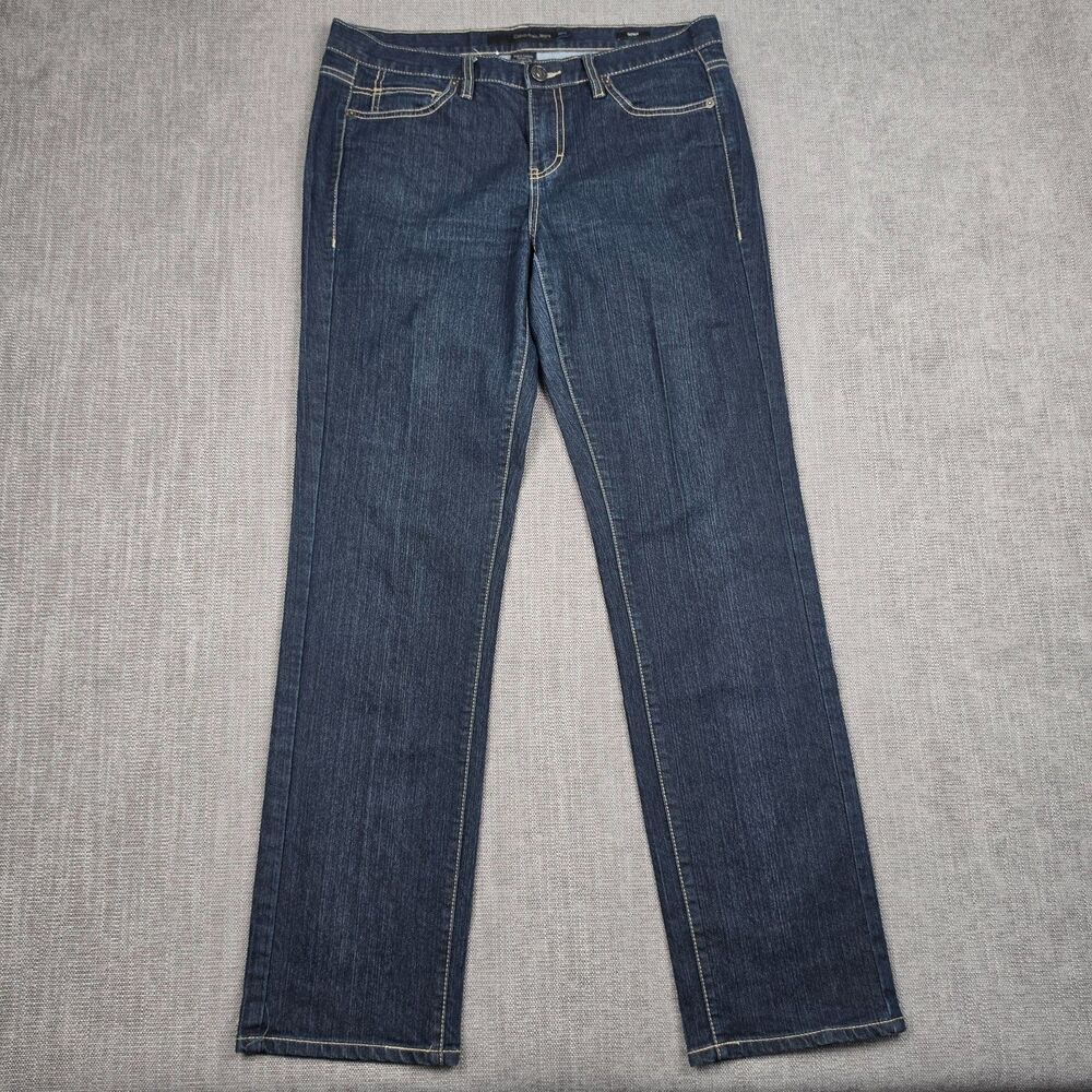 Calvin Klein Jeans Womens Size 30/10 Skinny Dark Wash Blue Denim Pocket Stitch